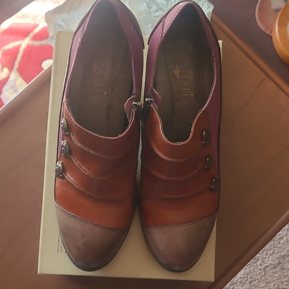 L'ATISTE Women's Heels - Purple, Orange, Brown - Picture 2 of 7